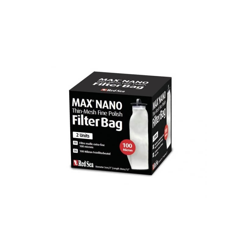 MICRON BAG – Red sea Max nano filter bag x2 pcs – 5X30cm – 225 microns, nylon