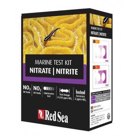 RED SEA Marine Care Nitrite/Nitrate Test Kit – Test NO2 NO3 aquarium eau de mer