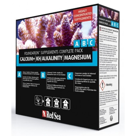 RED SEA – Reef foundation nano kit – ca+kh+mg - 3*250ml