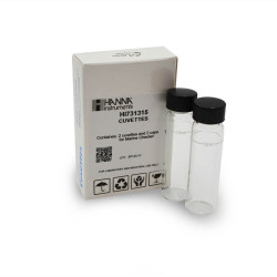 Lot 2 fioles (cuvettes) verre + bouchons pour checker HANNA - HI731315